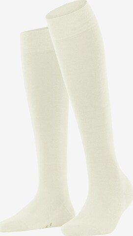 FALKE Knee High Socks 'Softmerino' in White: front