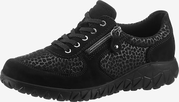 WALDLÄUFER Sportlicher Schnürschuh in Schwarz: Vorderseite