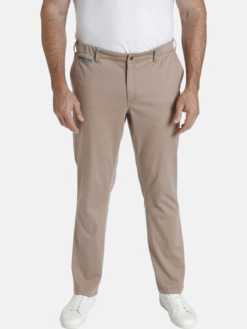 Loosefit Pantalon 'Baron Eoin' Charles Colby en beige : devant