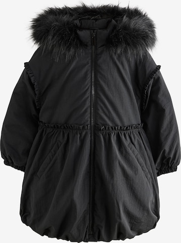 Next Pitkä takki värissä musta: etupuoli