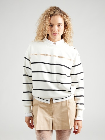 Sweat-shirt 'ONLUMA' ONLY en blanc : devant