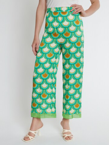 Ana Alcazar Wide leg Pleated Pants 'Kebly ' in Mixed colors: front