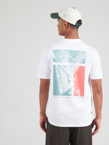 Tricou 'Groove' de la BOSS pe alb: față