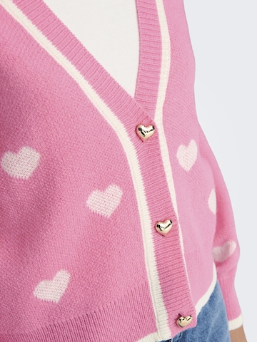 JDY Knit cardigan 'JDYRomance' in Pink