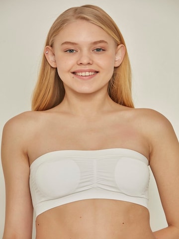 C&City Bandeau Bra in White: front