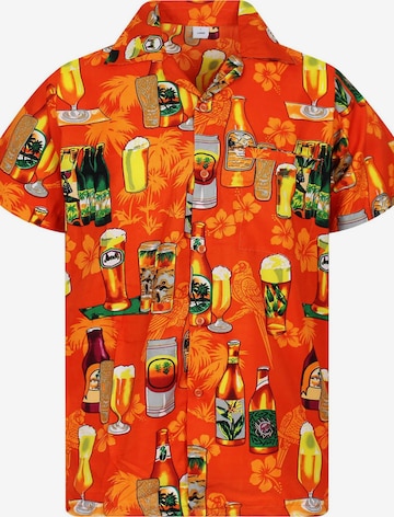 King Kameha T-shirt 'Beerbottle' i orange: framsida
