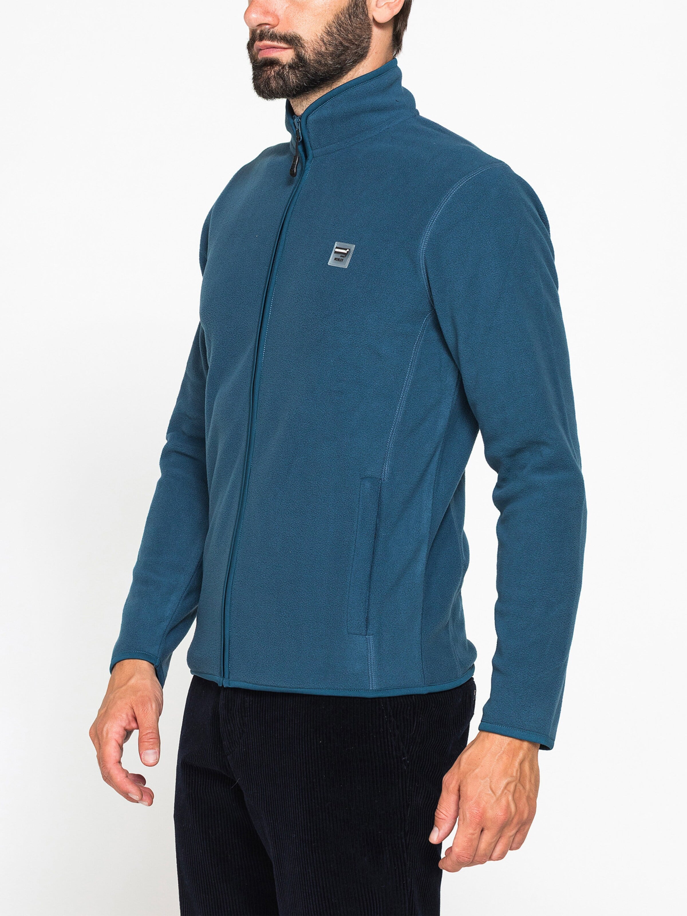 Carrera Jeans Fleece jacket 'Central Zip' in Blue