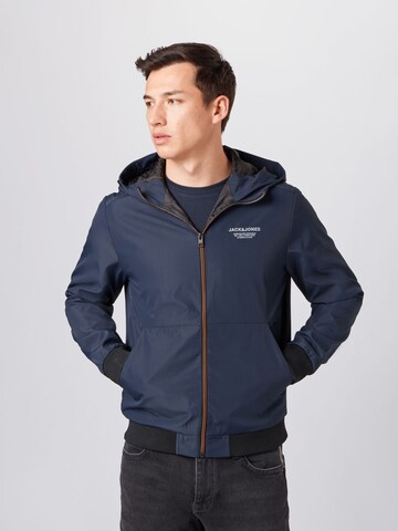 JACK & JONES Tussenjas 'JJESeam' in Blauw: voorkant