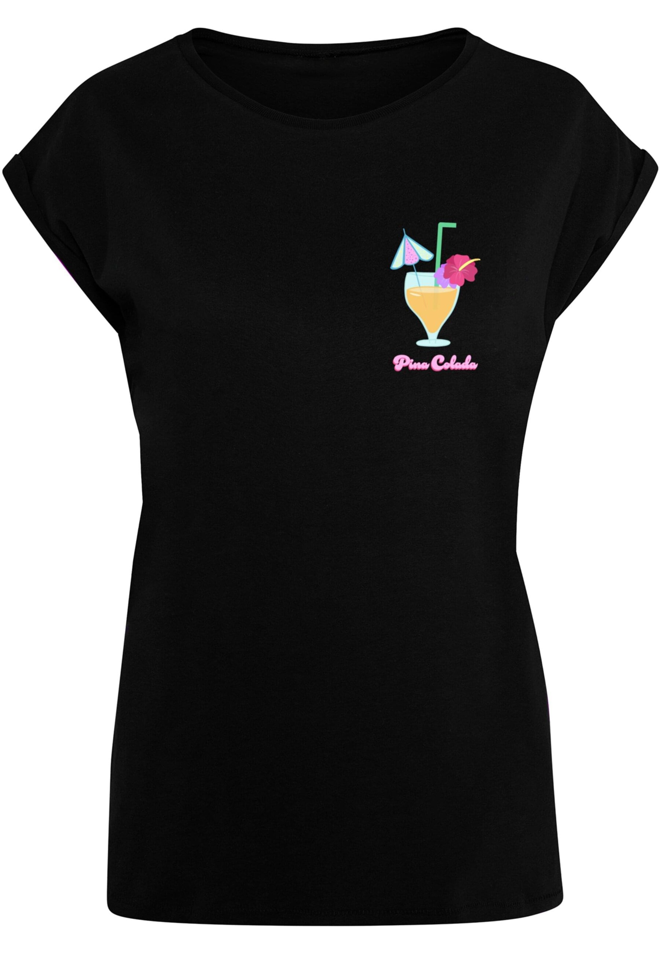 Merchcode Shirt 'Pina Colada' in Black: front