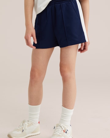 WE Fashion Широка кройка Панталон в синьо: отпред