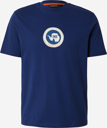 Tricou 'PHOS' de la NAPAPIJRI pe albastru: față