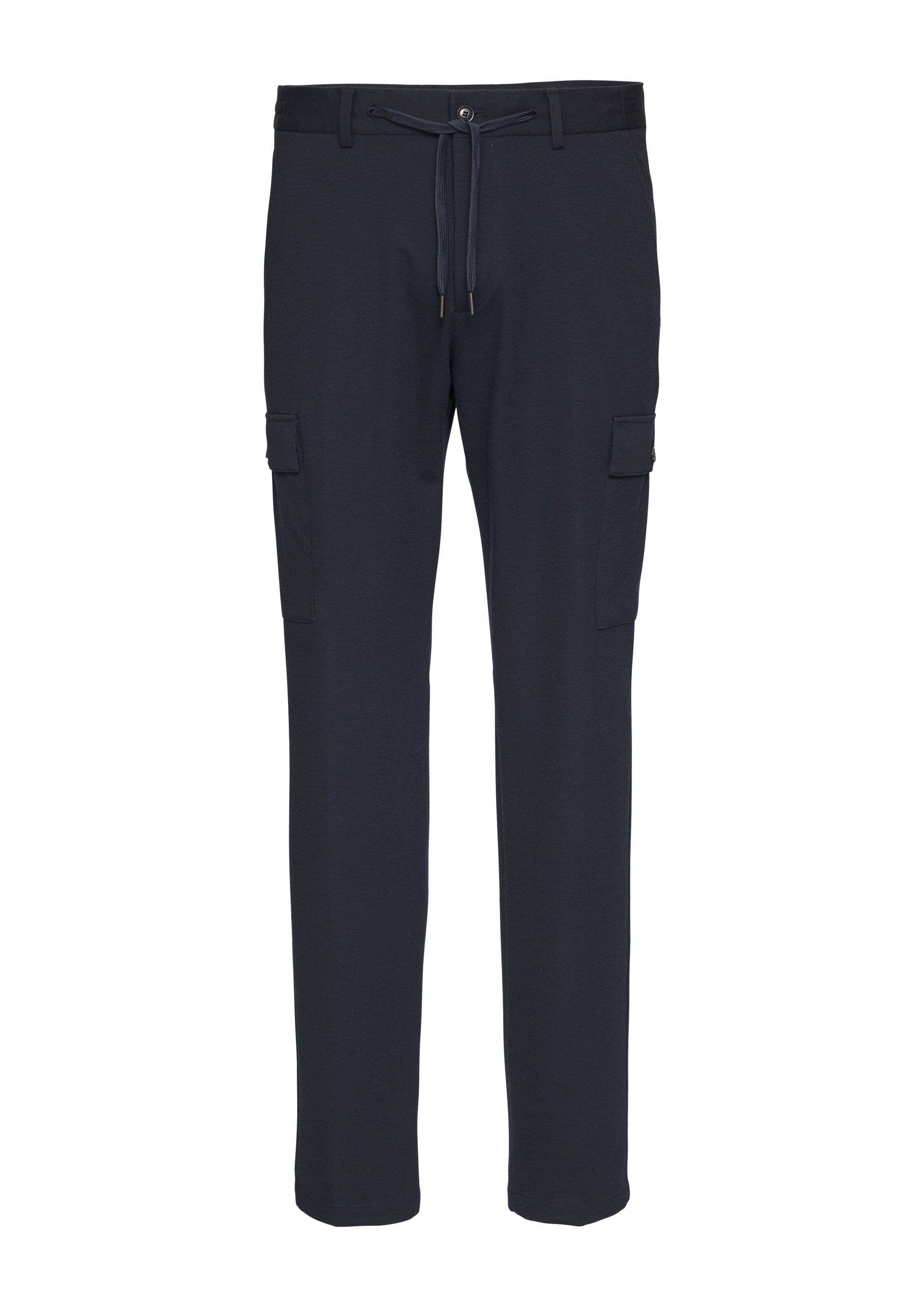 s.Oliver BLACK LABEL Slimfit Cargobroek in Blauw: voorkant