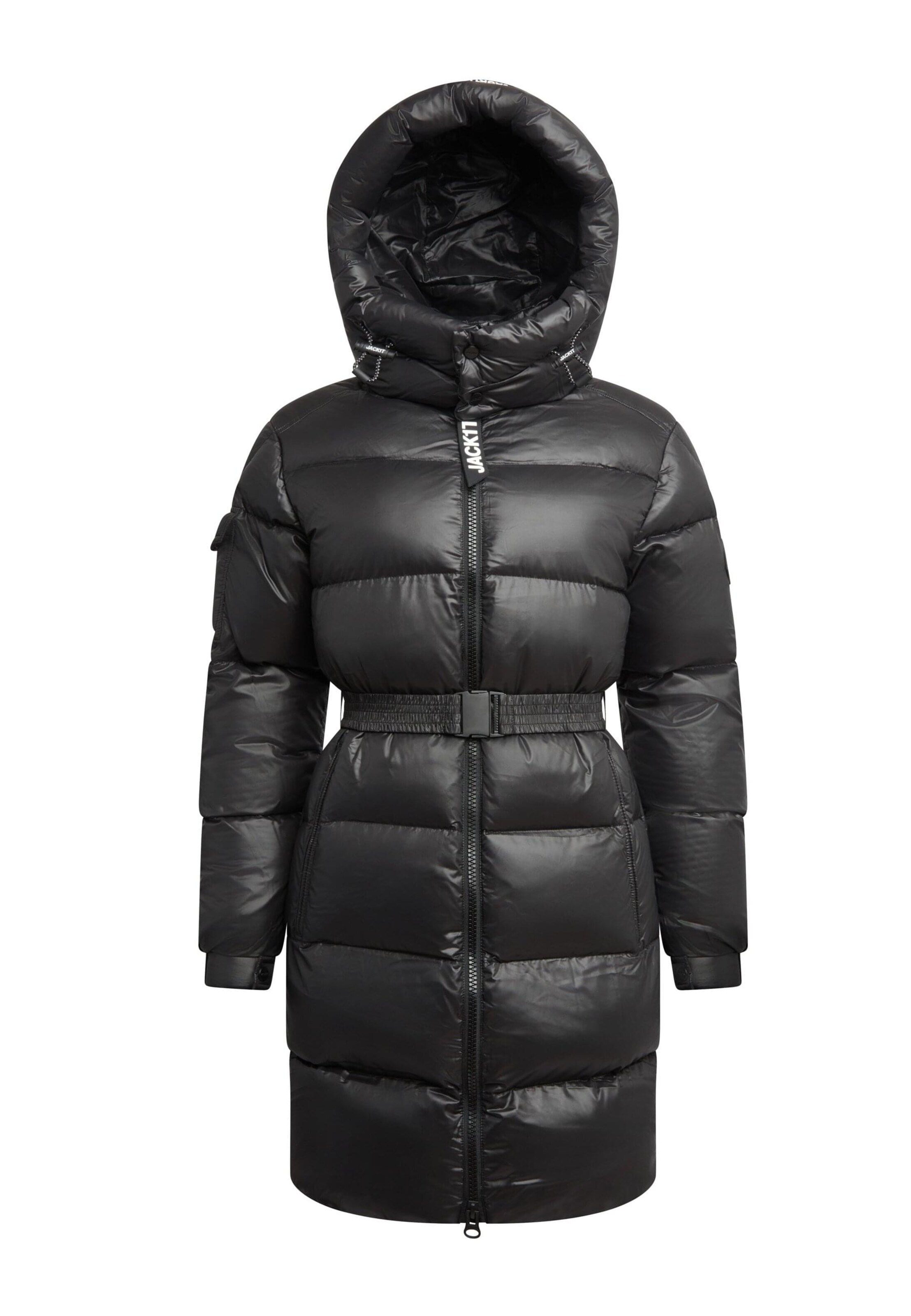 JACK1T Mantel 'Ez' in Schwarz: Vorderseite