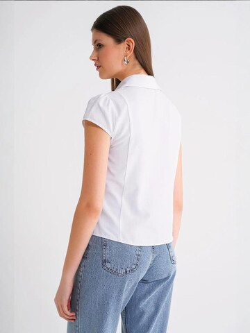 MixRay Bluse in Weiß