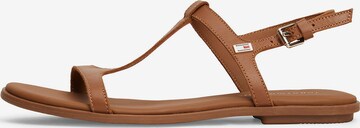 TOMMY HILFIGER Strap Sandals in Brown: front