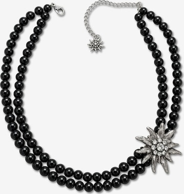 COLLEZIONE ALESSANDRO Necklace 'Alpenperle' in Black: front