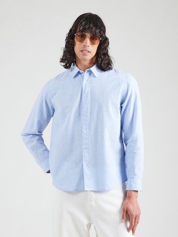 SELECTED Regular fit Button Up Shirt in Blue: front
