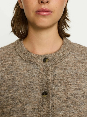 Soft Rebels Gebreid vest ' SRAllison ' in Bruin