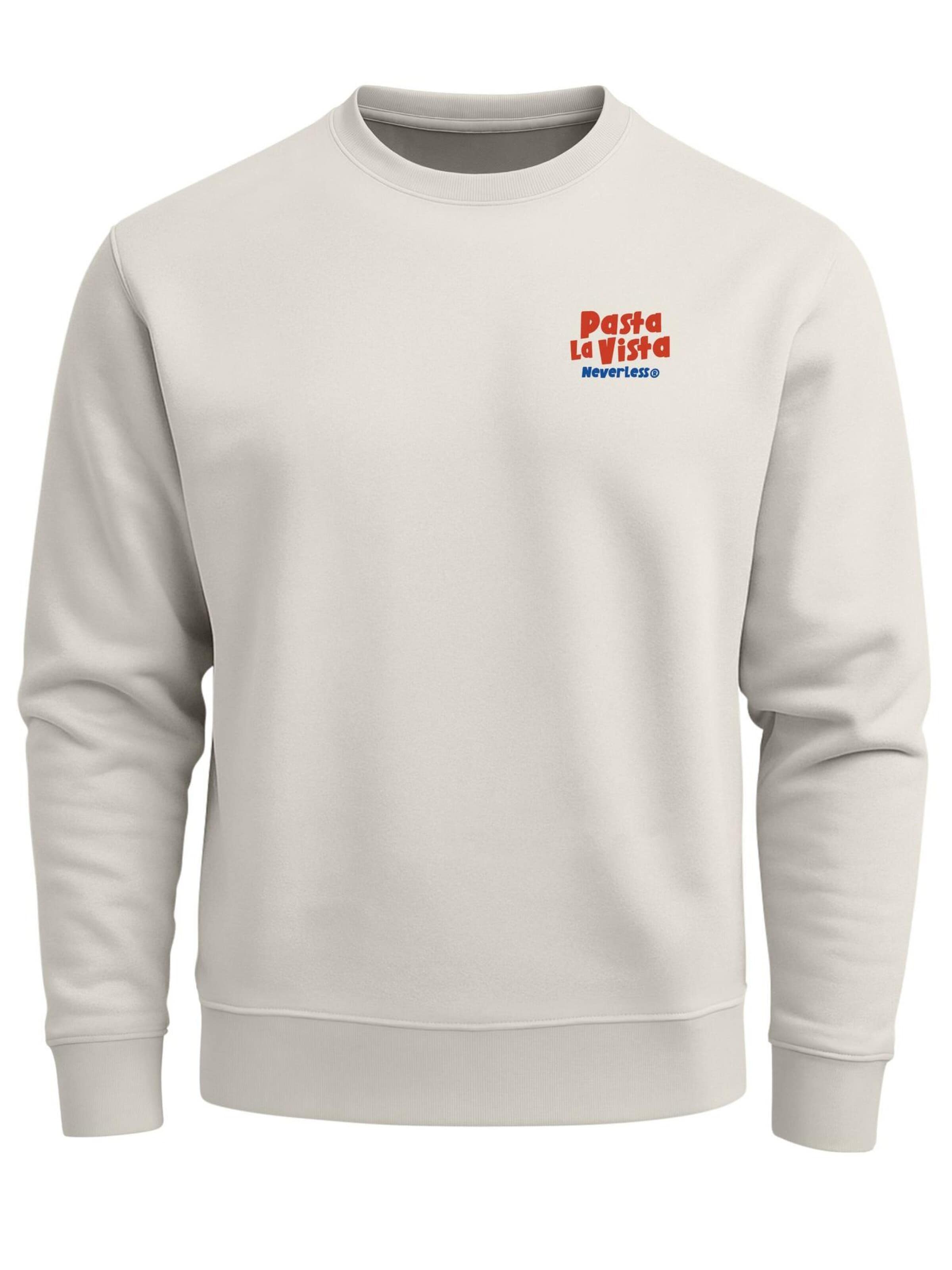 Neverless Sweatshirt 'Pasta la Vista'‌‌‌ in Beige: Vorderseite
