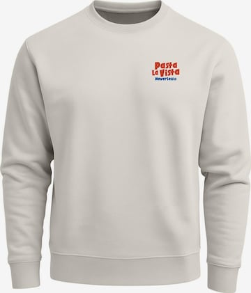 Neverless Sweatshirt 'Pasta la Vista' in Beige: Vorderseite