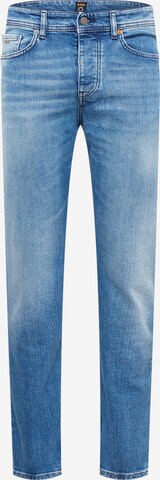 Slimfit Jeans 'Taber' de la BOSS pe albastru: față