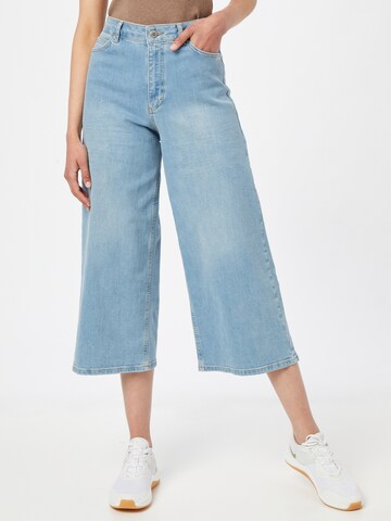 FIVEUNITS Wide leg Jeans 'Abby Crop' i blå: framsida