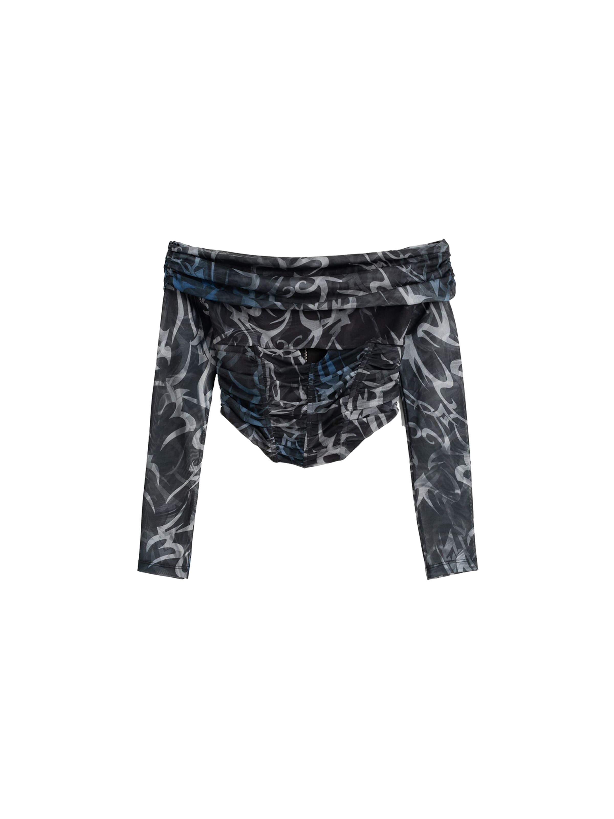 Bershka Póló - fekete: elől