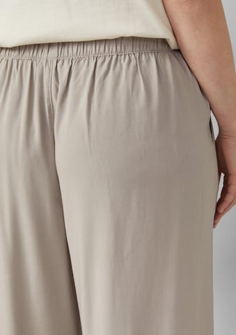 Wide Leg Pantalon QS en beige
