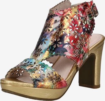 Sandales Laura Vita en or : devant