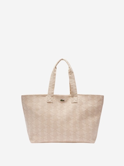 bézs LACOSTE Shopper táska 'Lacoste Sac Cabas XL Summer Pack Mono Jaquard Blanc' - One Size, Termék nézet