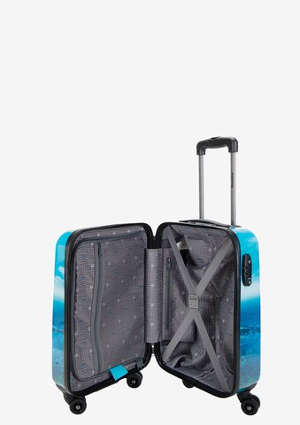 Saxoline Blue Suitcase 'Island' in Blue