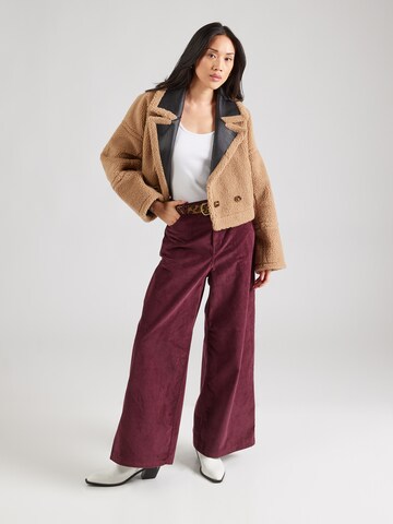 Monki Wide leg Pants in Red