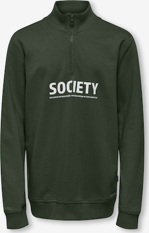 Felpa di Only & Sons Junior in verde: frontale