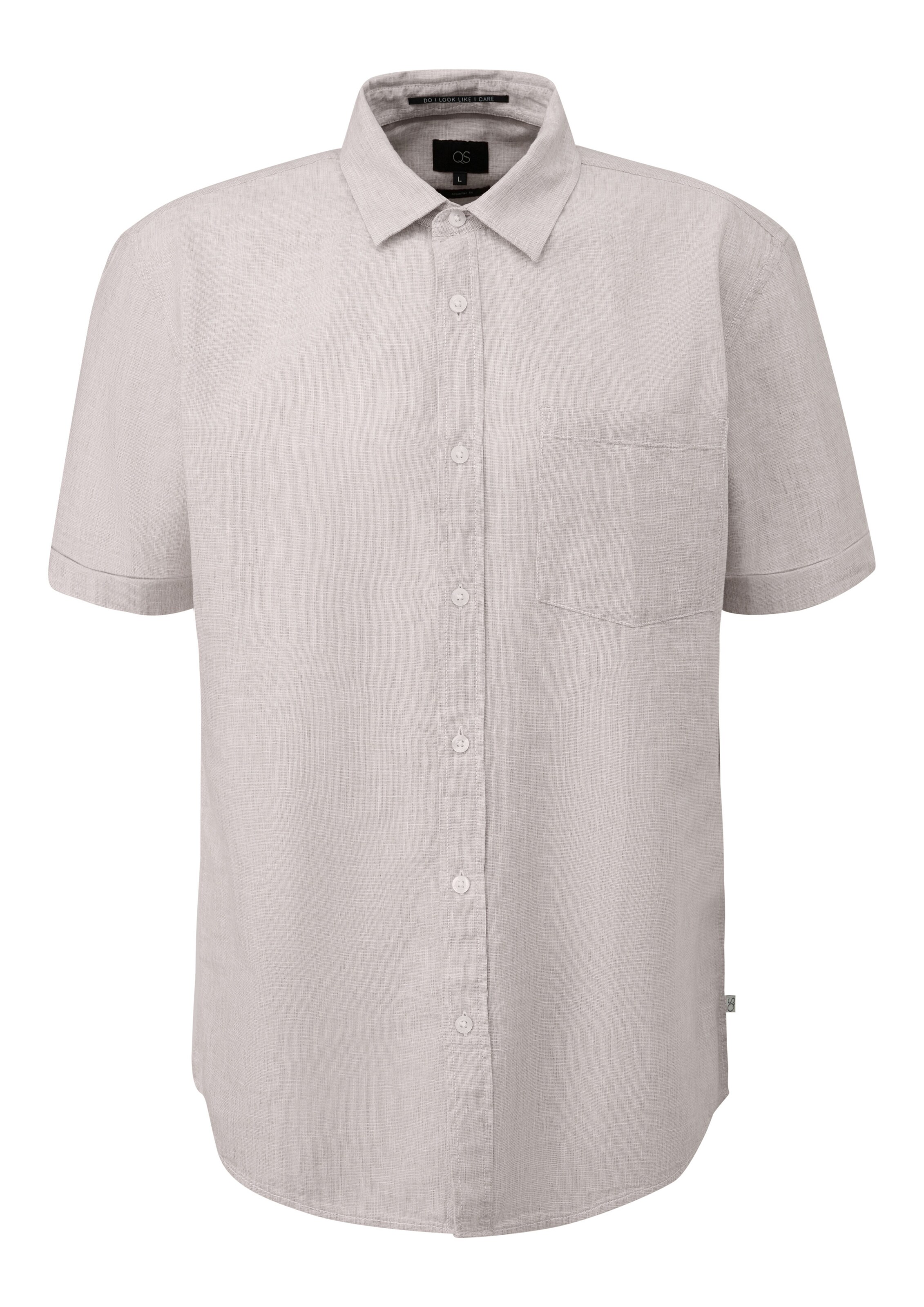 QS Comfort Fit Hemd in Beige: Vorderseite
