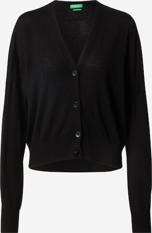 UNITED COLORS OF BENETTON Knit cardigan in Black: front