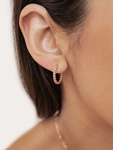 Hey Happiness Oorbellen 'Large Beaded Hoop' in Goud