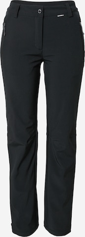 Coupe slim Pantalon outdoor ICEPEAK en noir : devant