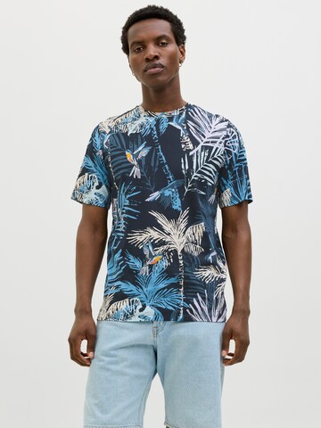 JACK & JONES Shirt 'JJHAWAII' in Blue: front