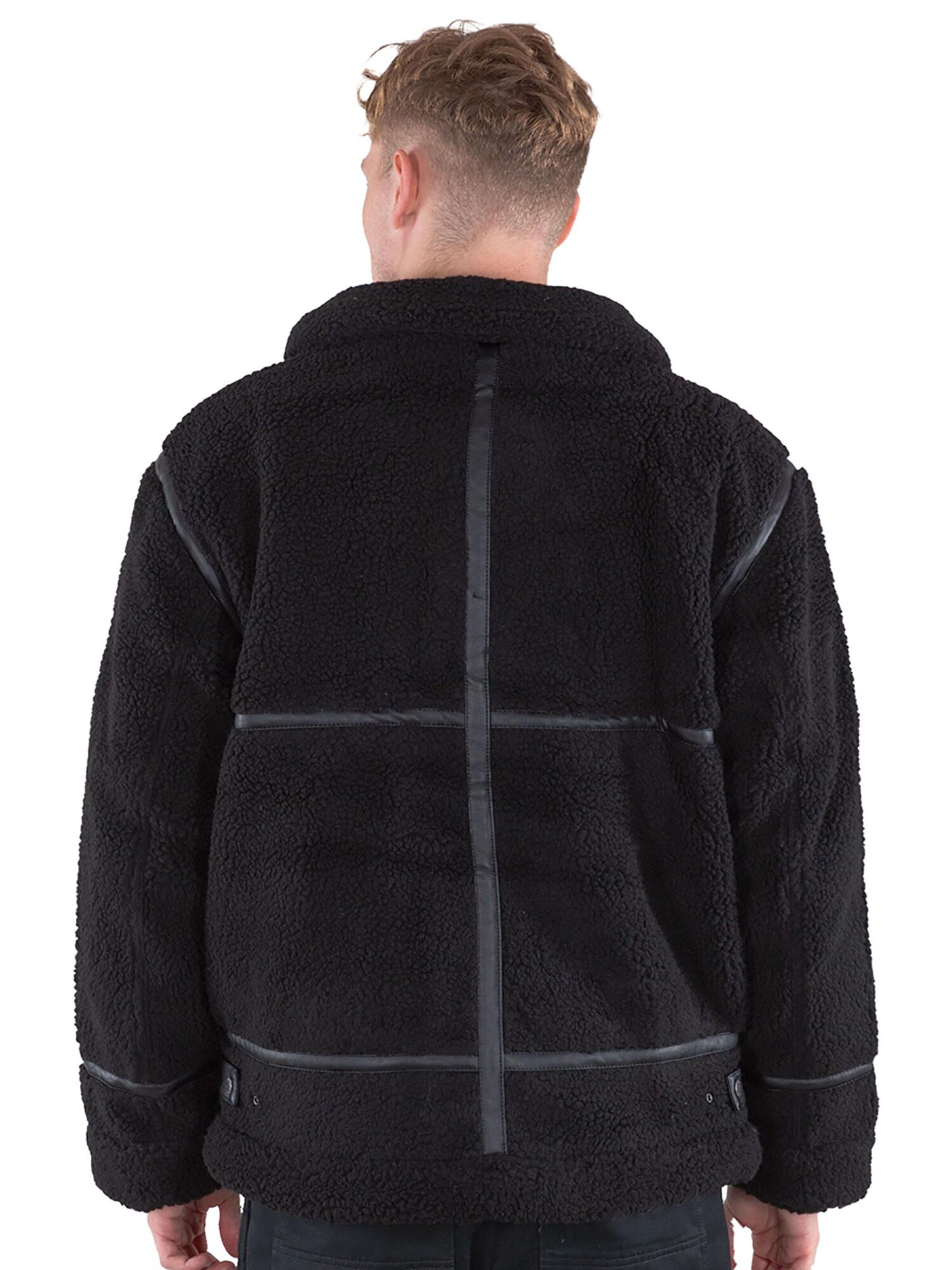 ALPHA INDUSTRIES Between-Season Jacket 'B3 Teddy' in Black