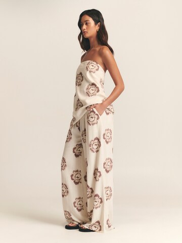 St MRLO Wide Leg Housut 'SEB' värissä beige