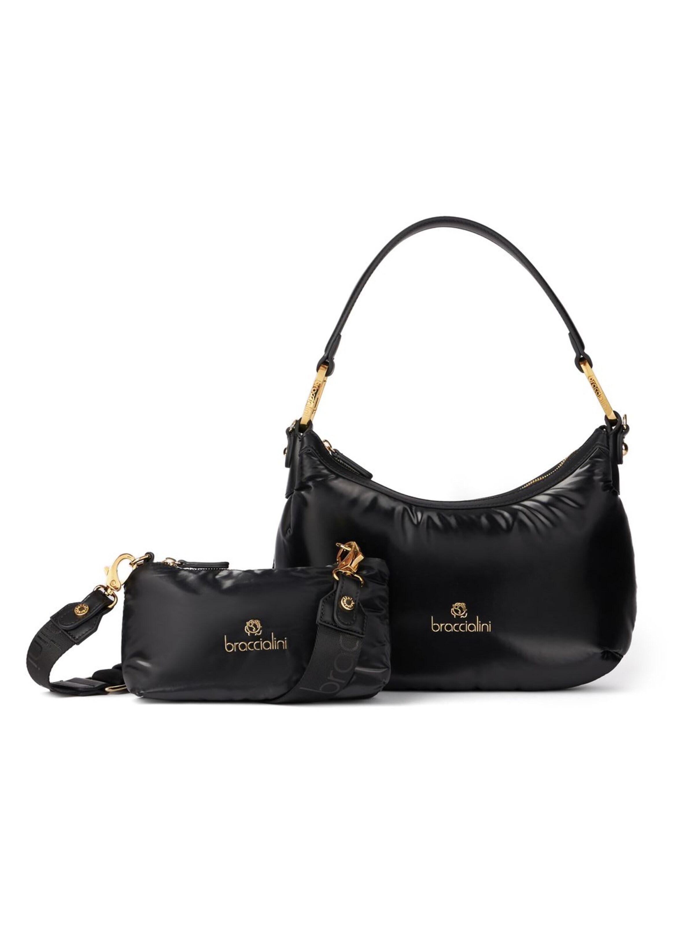 Borsa a spalla 'Beth Puffy' di Braccialini in nero