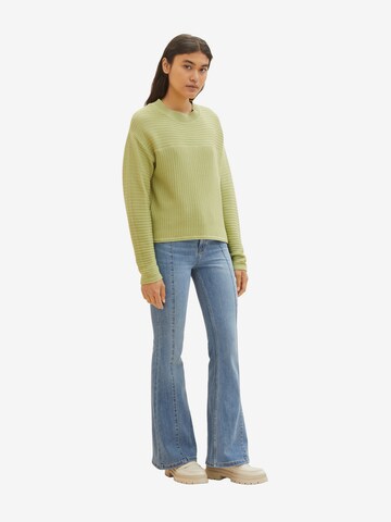 TOM TAILOR DENIM Sweater in Green