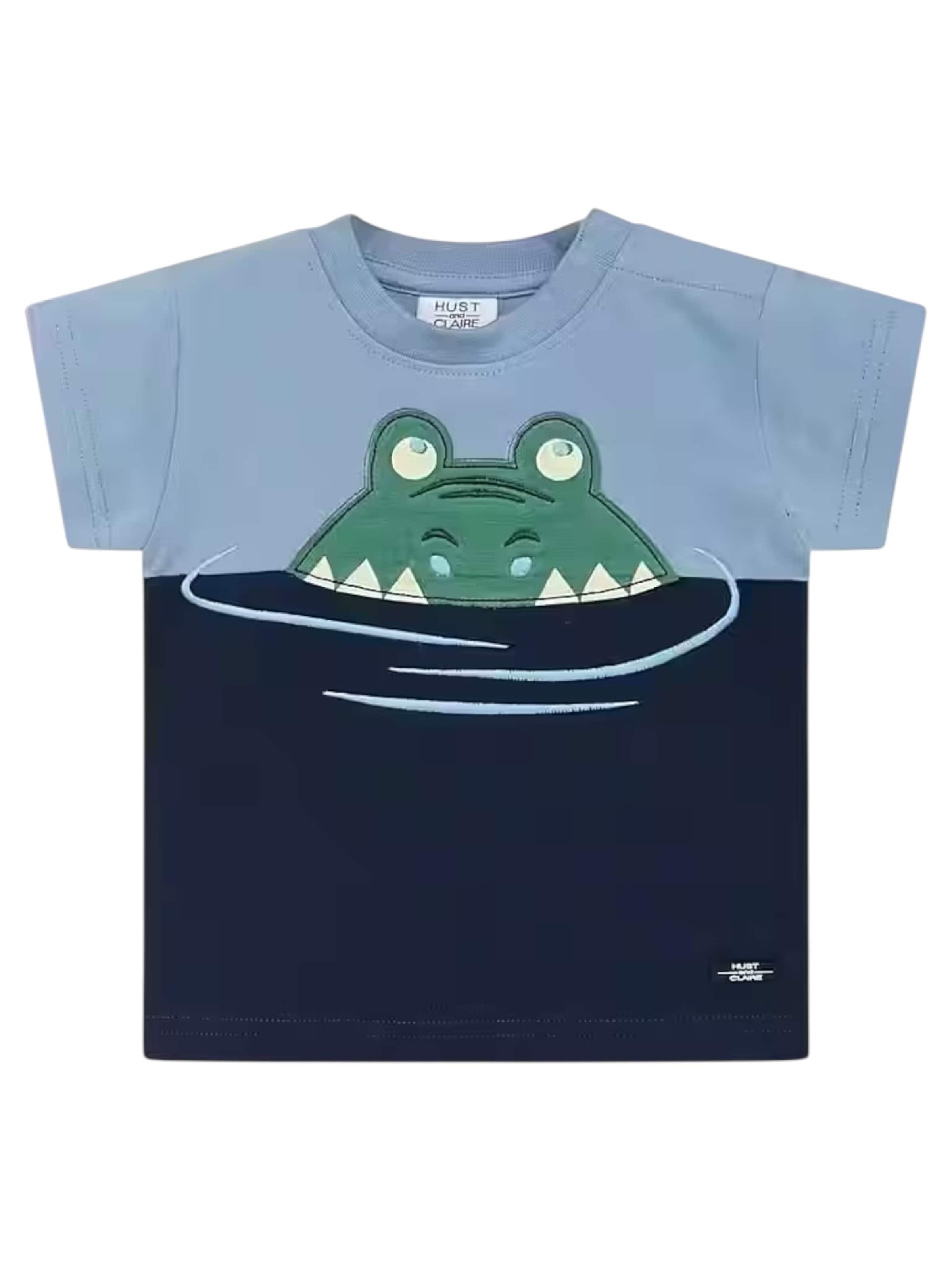 Tricou 'Arthur' de la Hust & Claire pe albastru: față