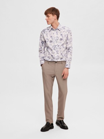SELECTED HOMME Slimfit Hose 'SLHRobert' in Beige