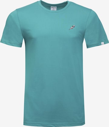 Mikon T-Shirt 'Feder' in Blau: predná strana