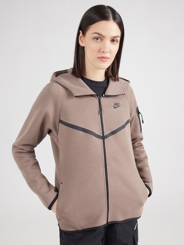 Giacca di felpa 'TECH FLEECE 2' di Nike Sportswear in marrone: frontale