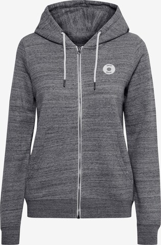 Oxmo Kapuzensweatjacke 'HELNA' in Grau: predná strana