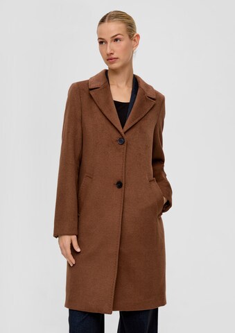 s.Oliver Between-seasons coat in Brown: front