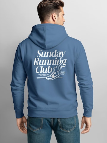 Neverless Sweatshirt 'Sunday Running Club' in Blue