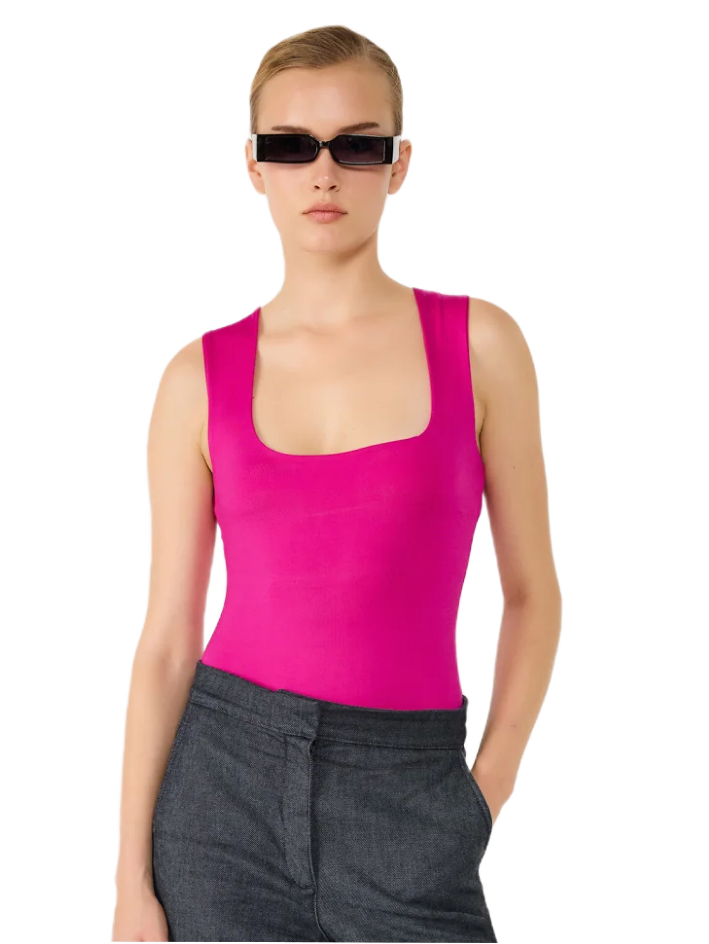 No Matter What Shirt bodysuit in Pink: front